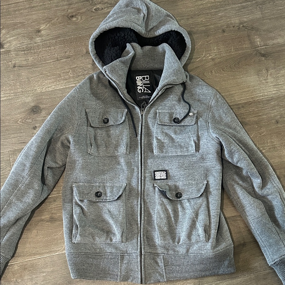 Billabong Gray Hooded Jacket